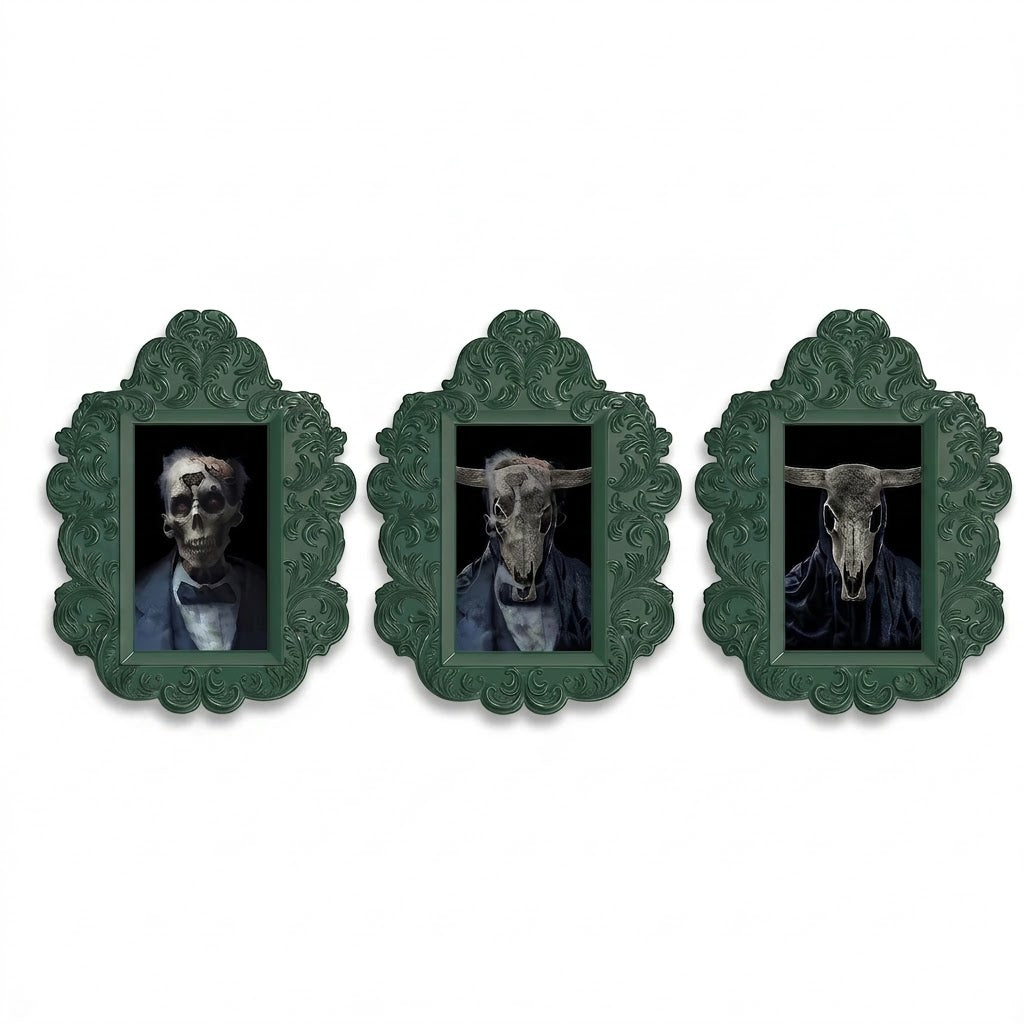 Dark Academia Skull Lenticular Wall Decor Set