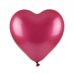 Satin Luxe Heart Shaped Latex Balloons, 12-Inch, New Pink, 6-Pack