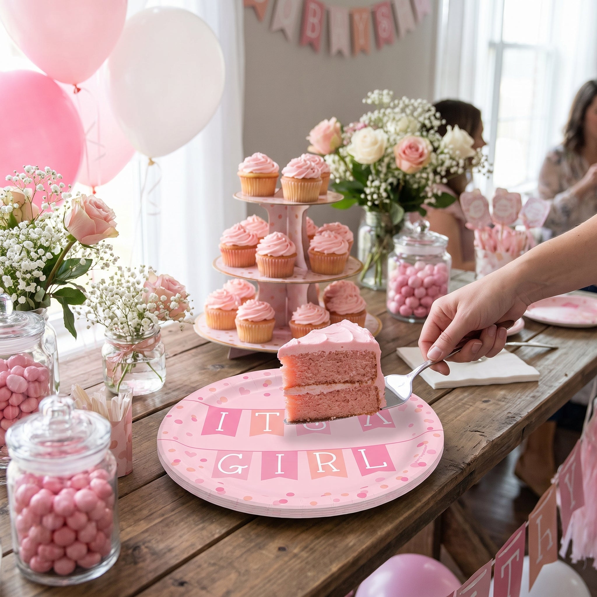 It's a Girl Baby Shower Paper Plates - 6.75"