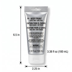 Silver Non-Toxic Body Paint - 100ml Tube