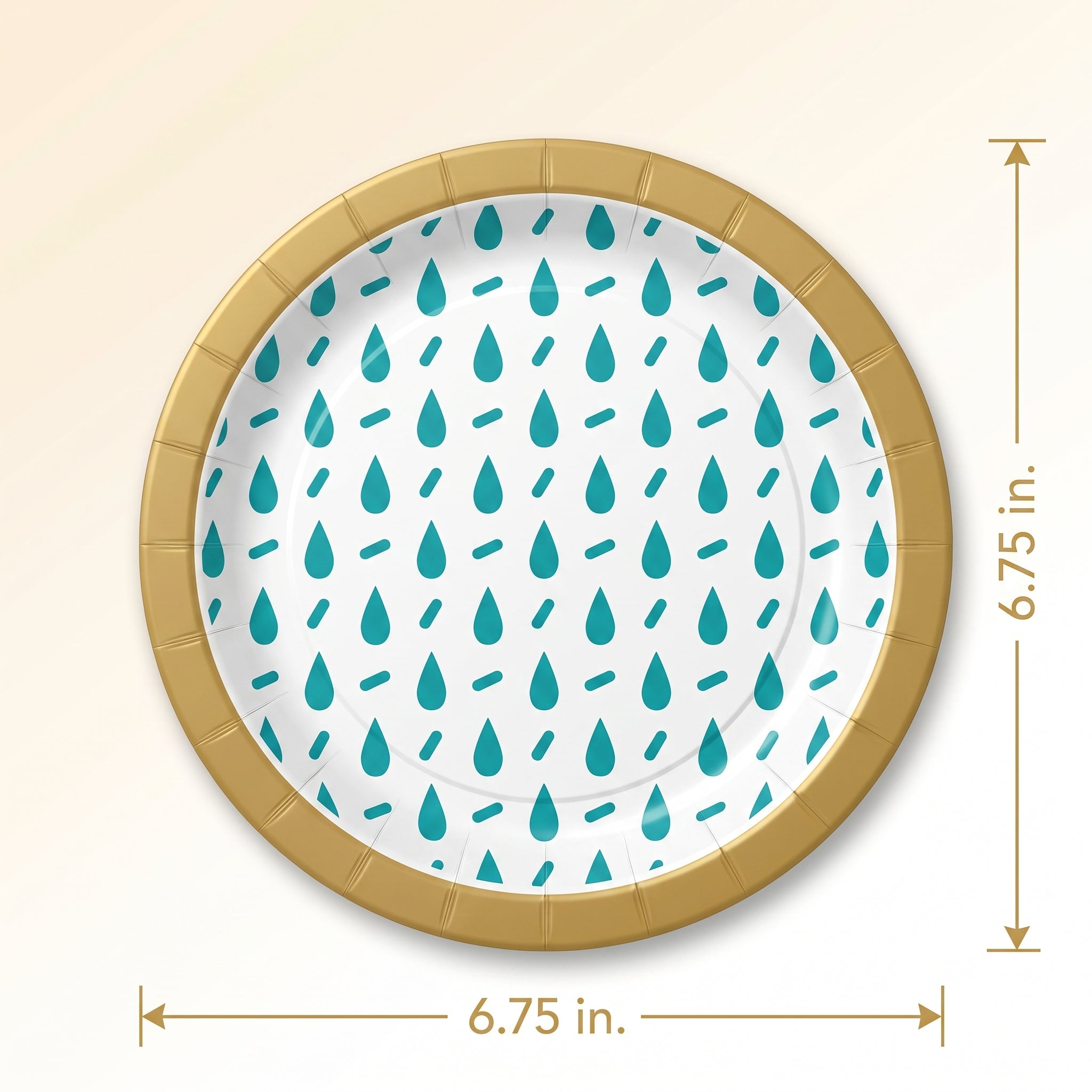 Artisan Crafted 6.75" Round Printed Paper Plate