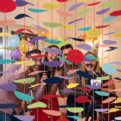 Rainbow Tissue Circle Backdrop Decoration