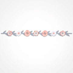 Rose Gold Floral Garland Decoration - 9 ft