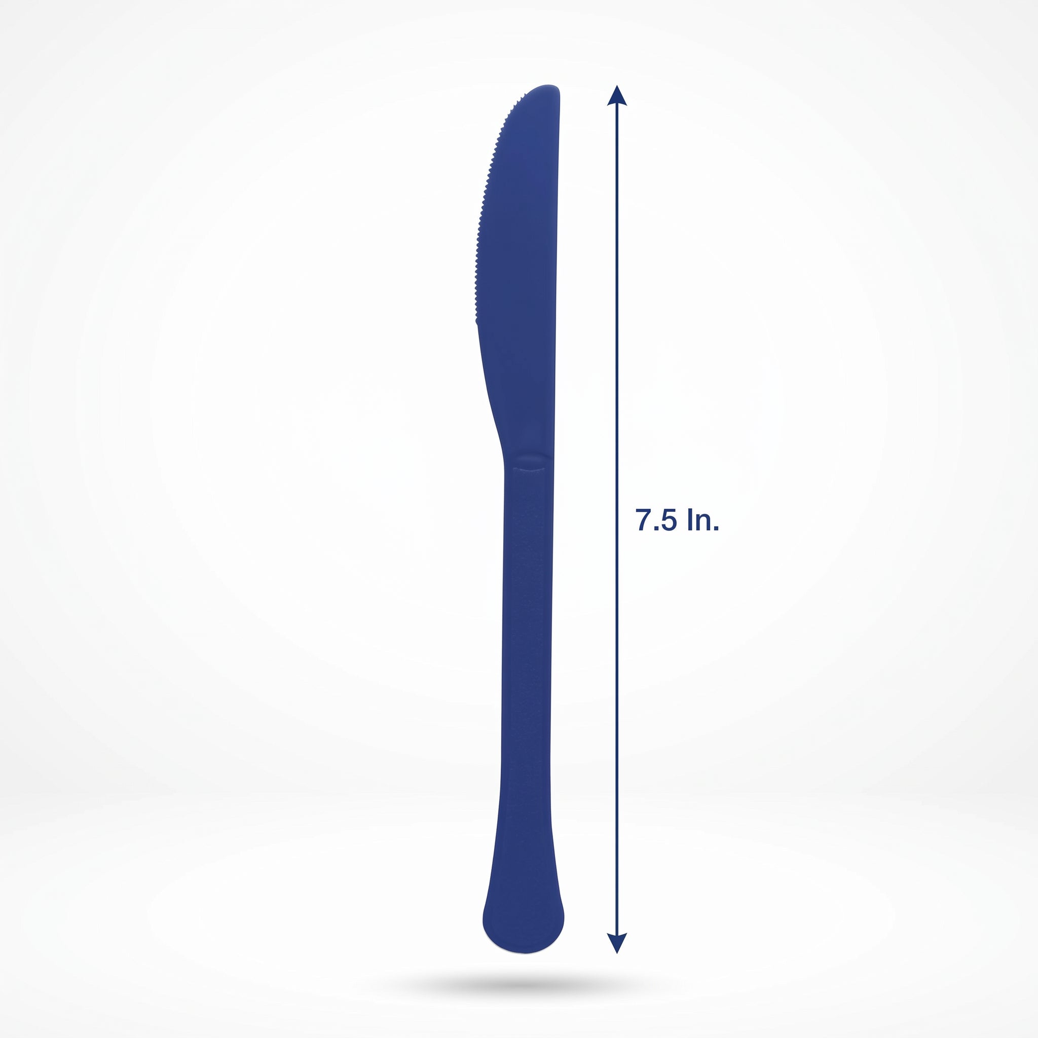 True Navy Heavy Duty Plastic Knives - Solid Color Collection - 7.5 in.