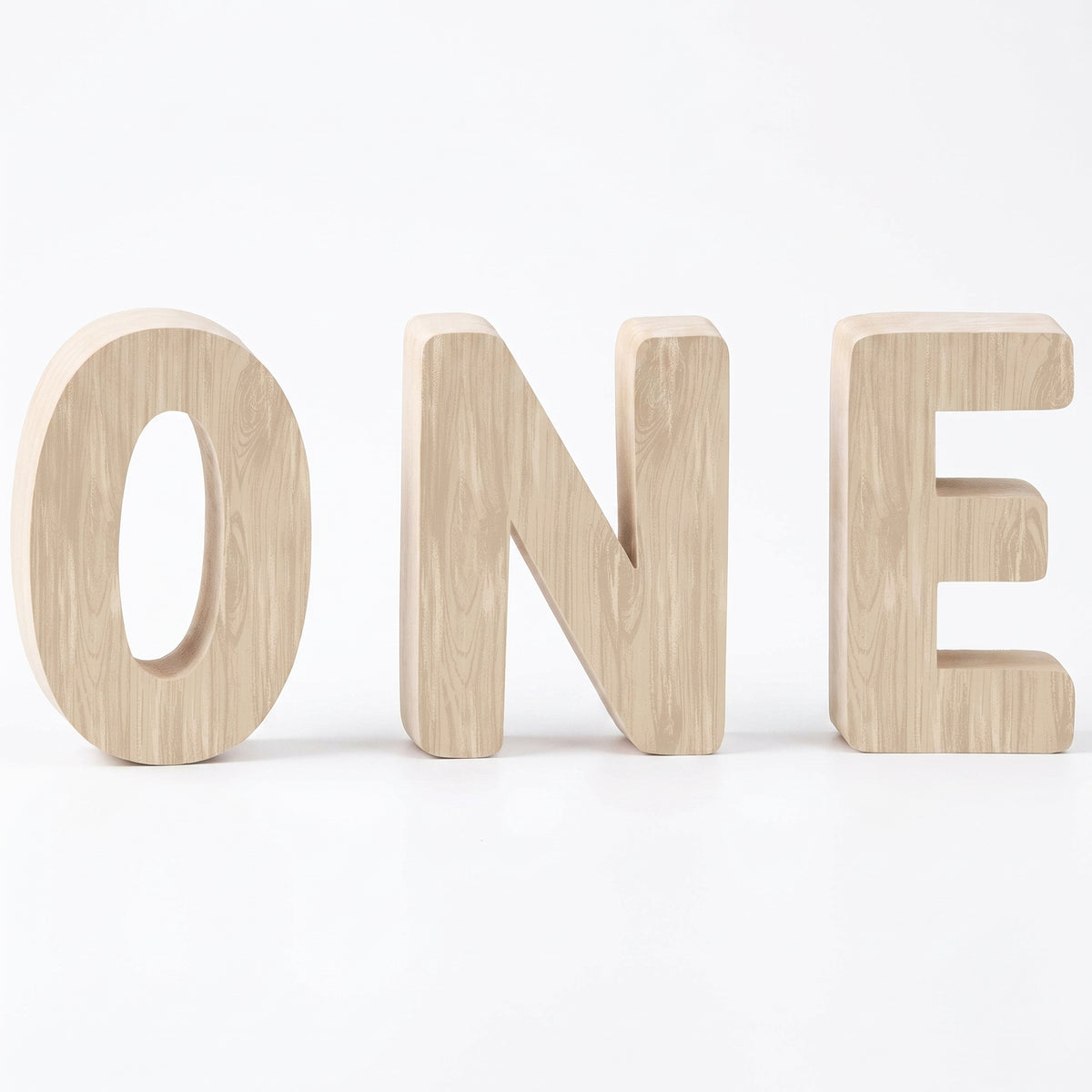 "ONE" Wooden Centerpiece Sign - Baby's First Birthday Decoration