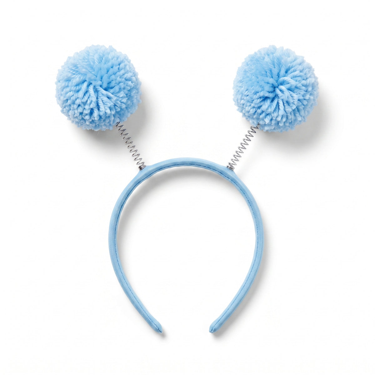 Light Blue Pom Pom Headbopper Headband