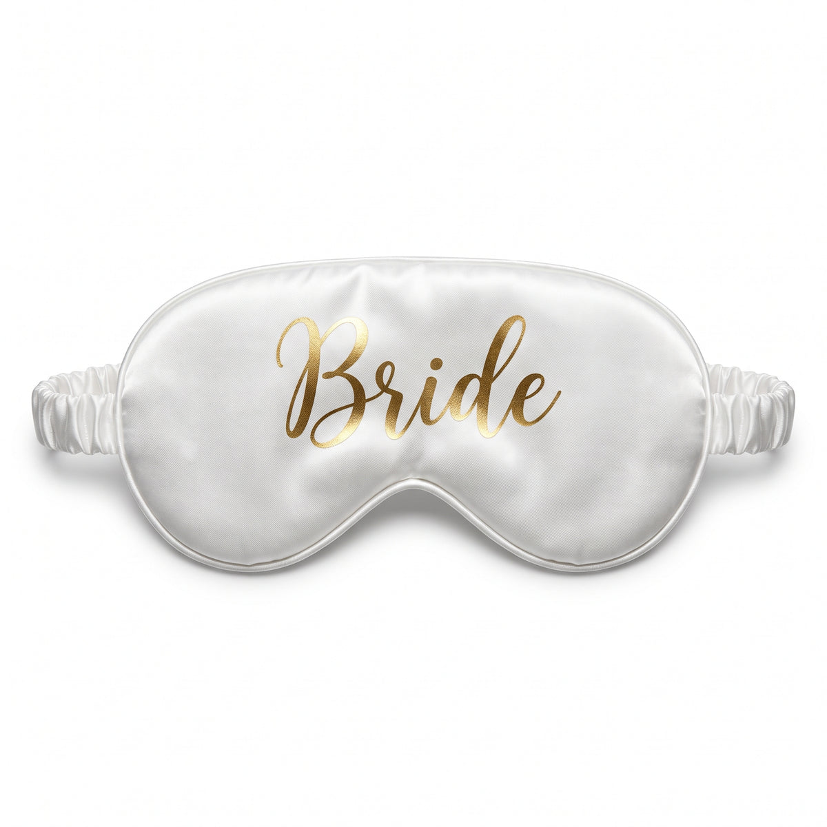 Elegant Bride Sleep Eye Mask with Gold Script