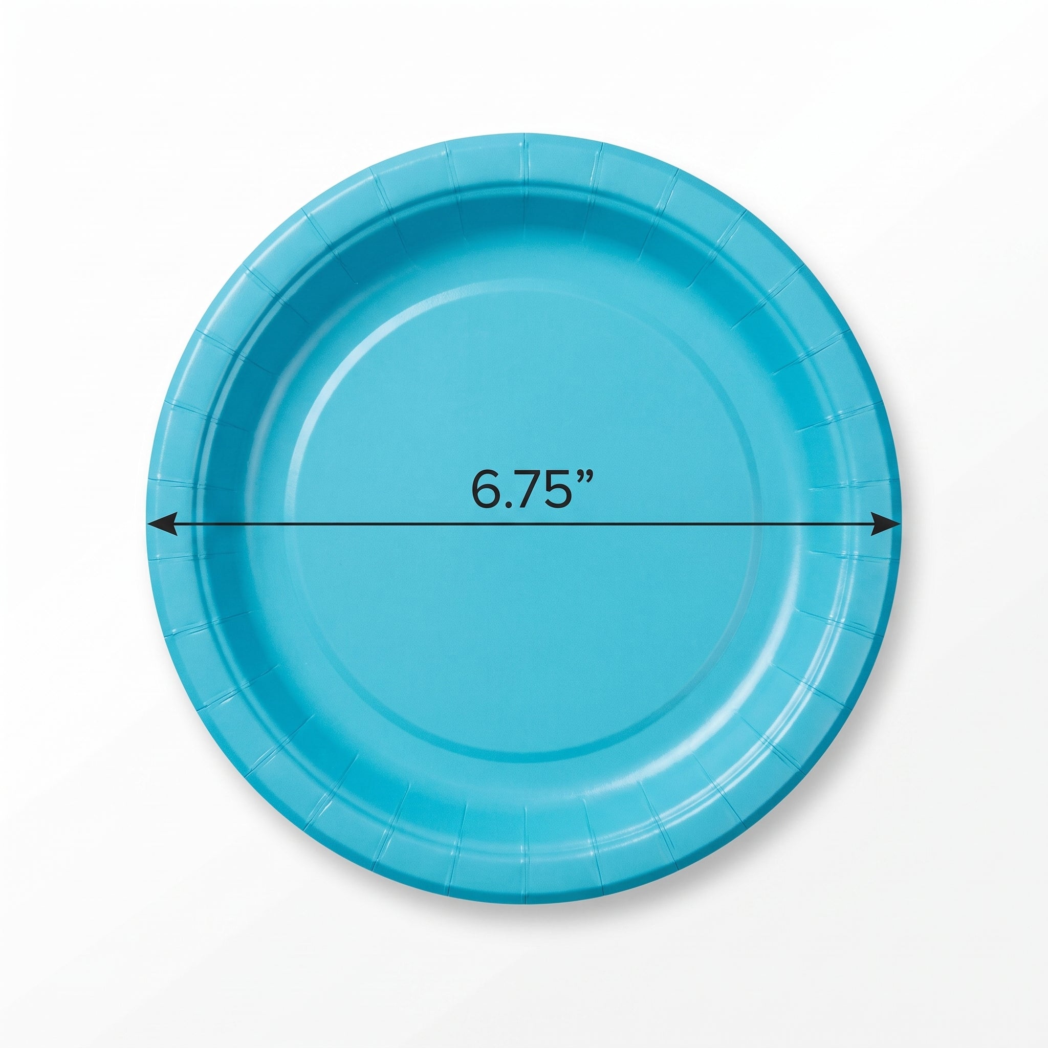 Caribbean Blue 6.75" Round Paper Plates - 16ct