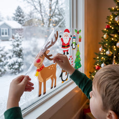 Christmas Kids' Gel Window Clings - Festive Holiday Decorations