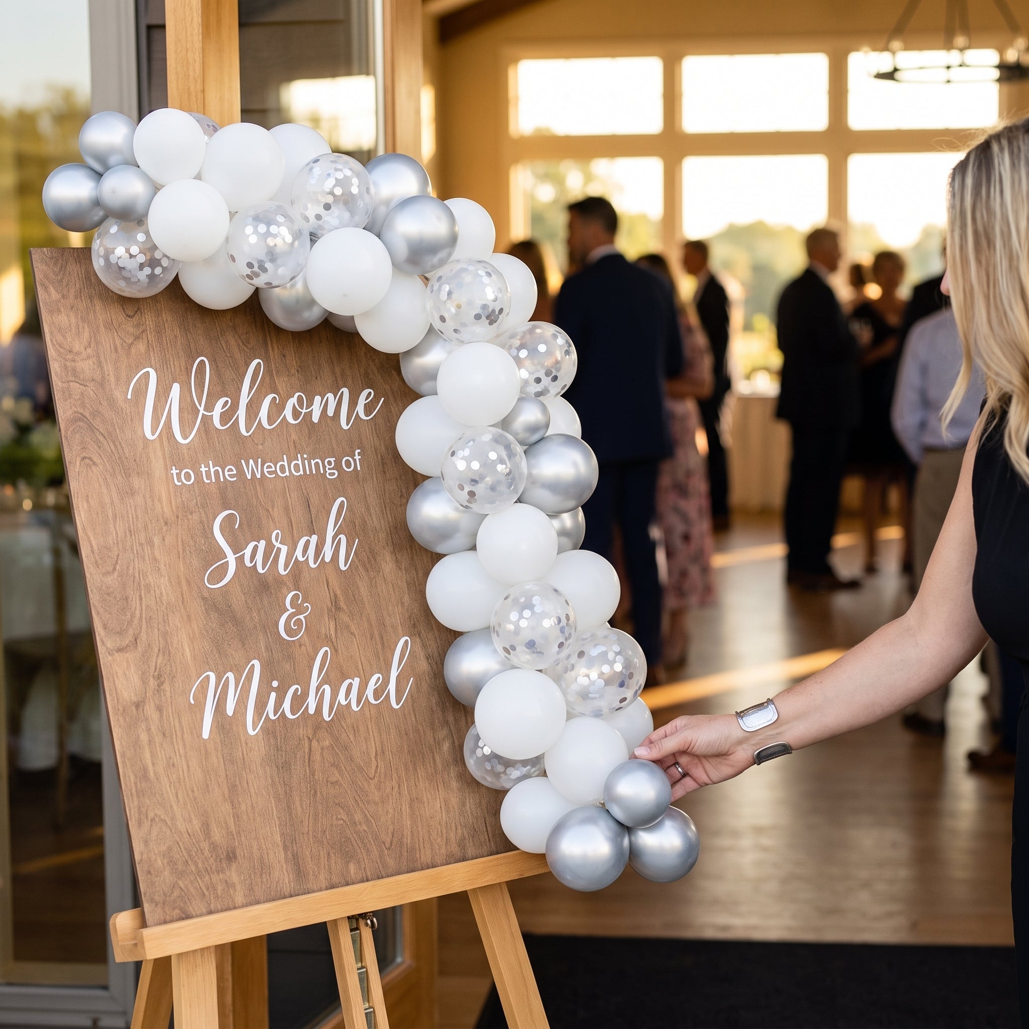 Elegant White Balloon Garland Kit for Parties & Events