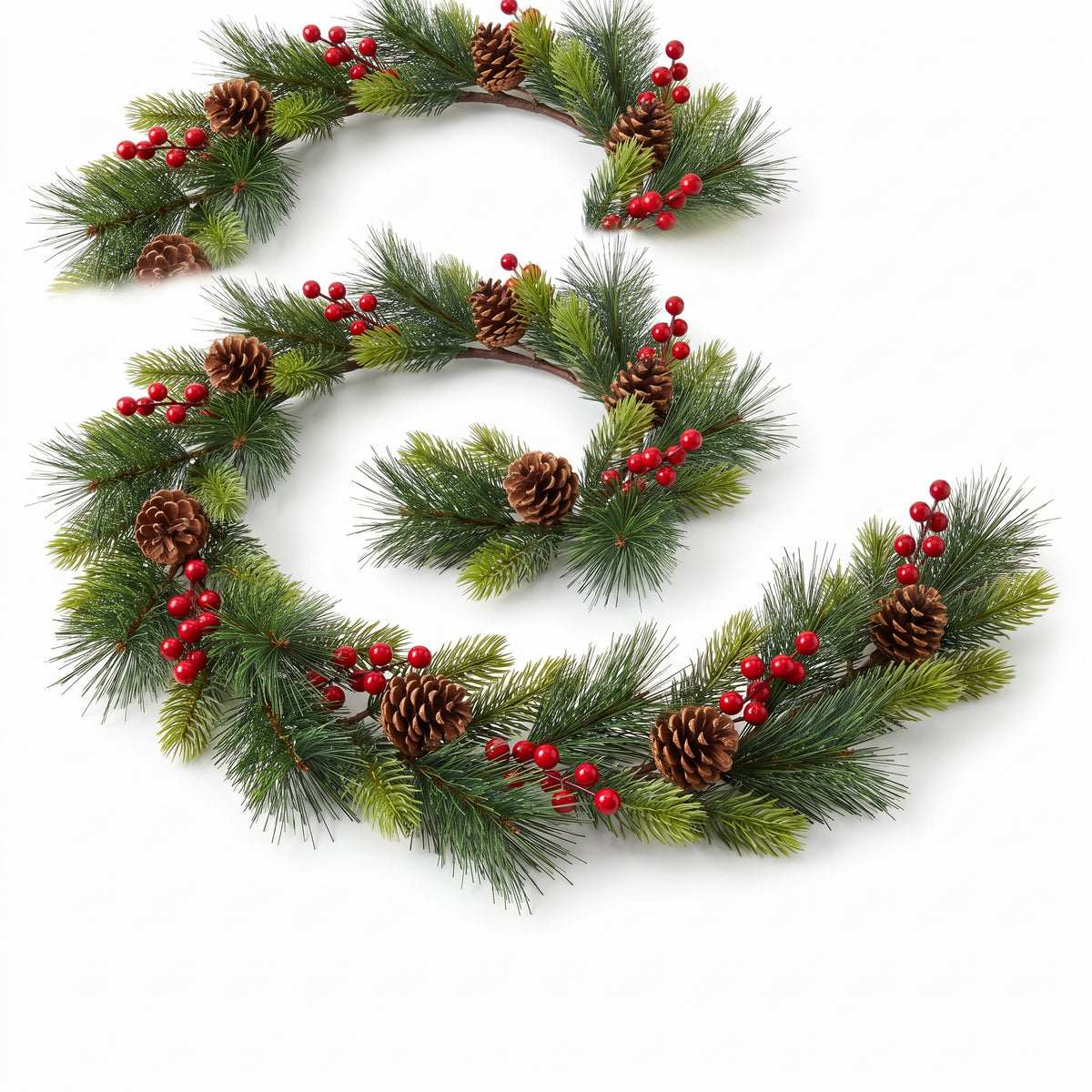 Festive Faux Pine Christmas Garland - 6 Feet