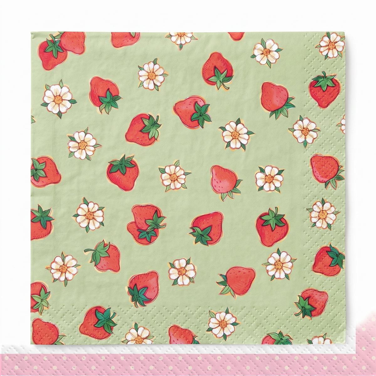 Strawberry Shortcake Birthday Luncheon Napkins - 6.5 In. x 6.5 In.