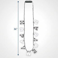 "Happy New Year" Light-Up Necklace - 36" Festive Wearable Accessory