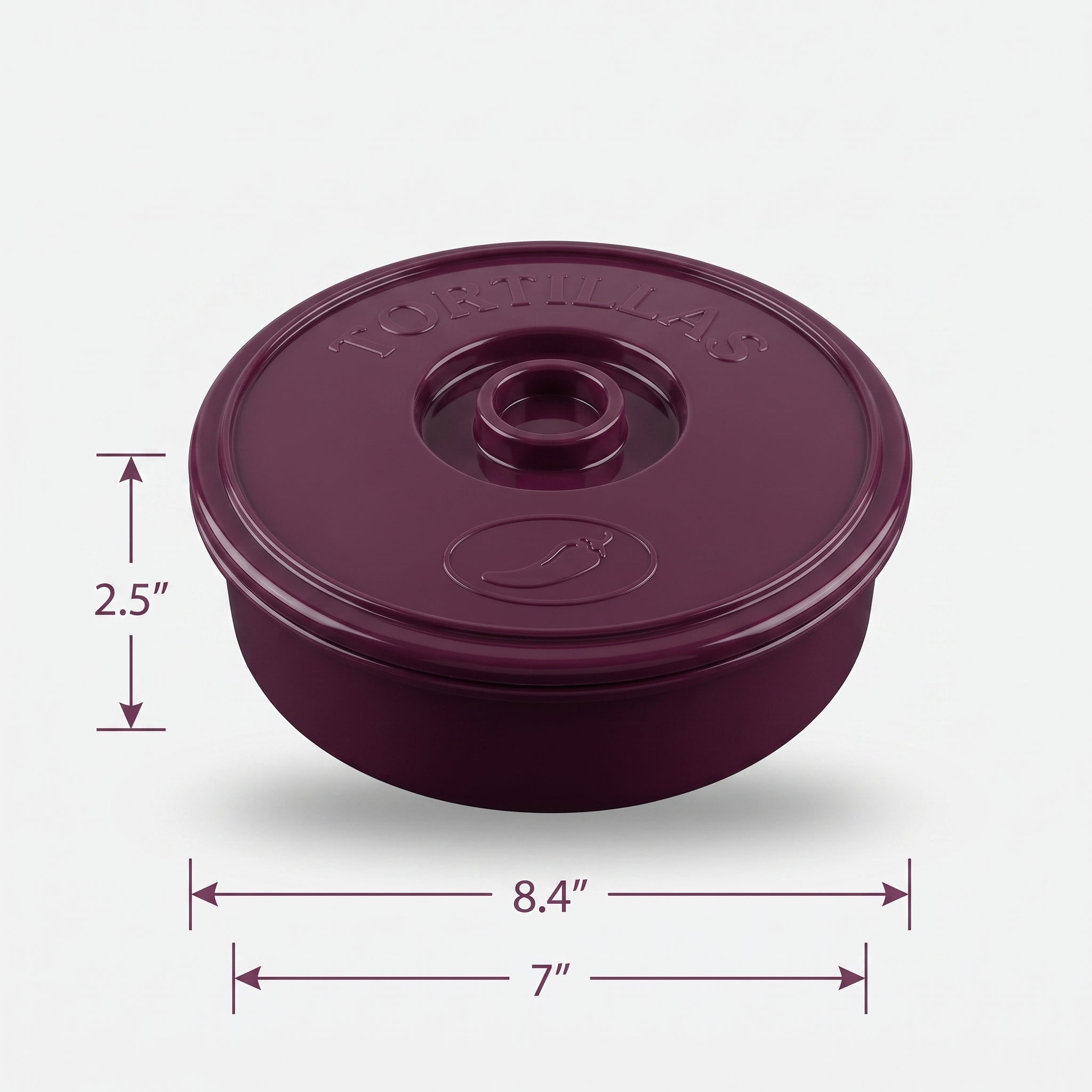 Fiesta Plastic Tortilla Warmer, 8.4-Inch, Microwave and Dishwasher Safe