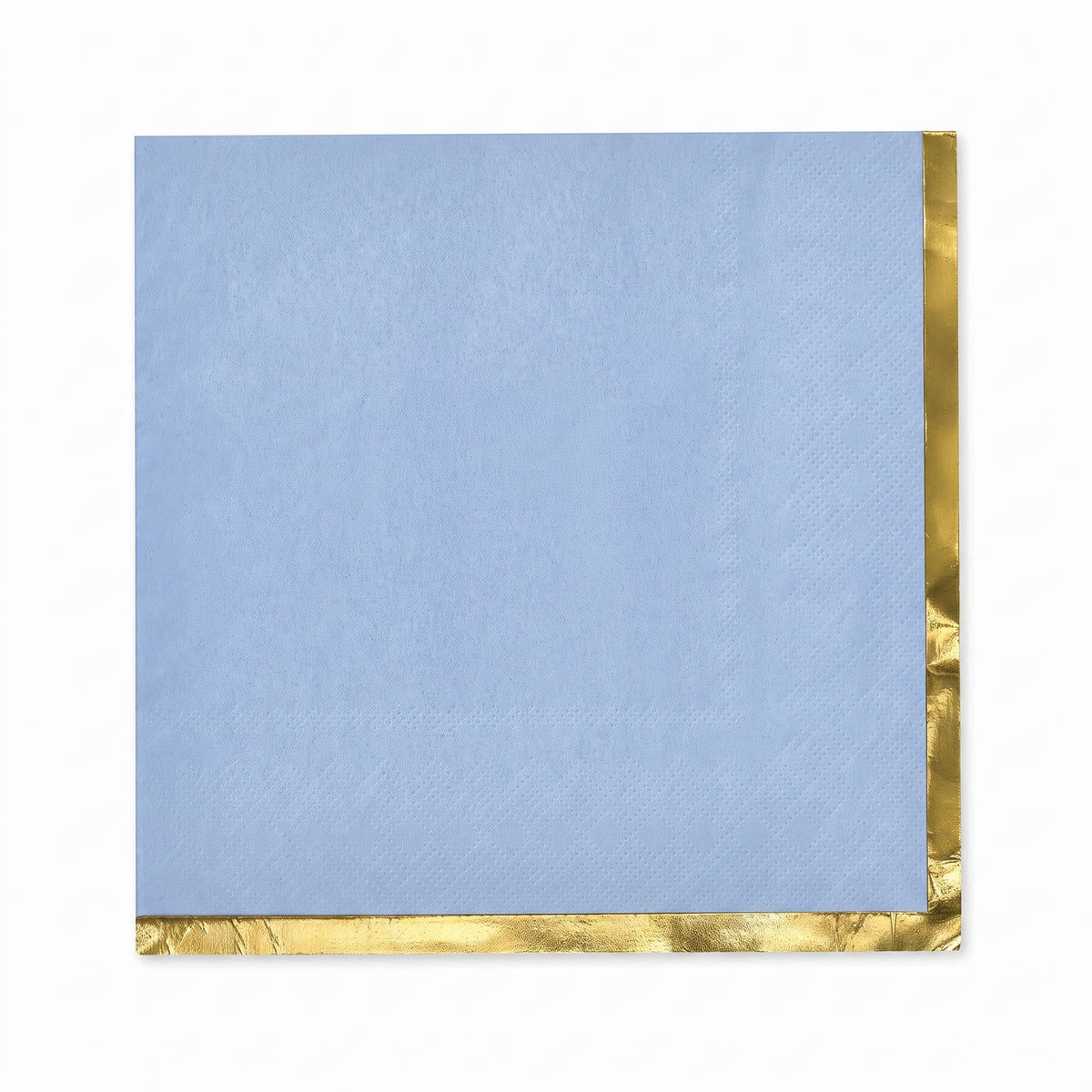 Blue Beverage Napkins with Gold Stamp - 5 In. X 5 In.