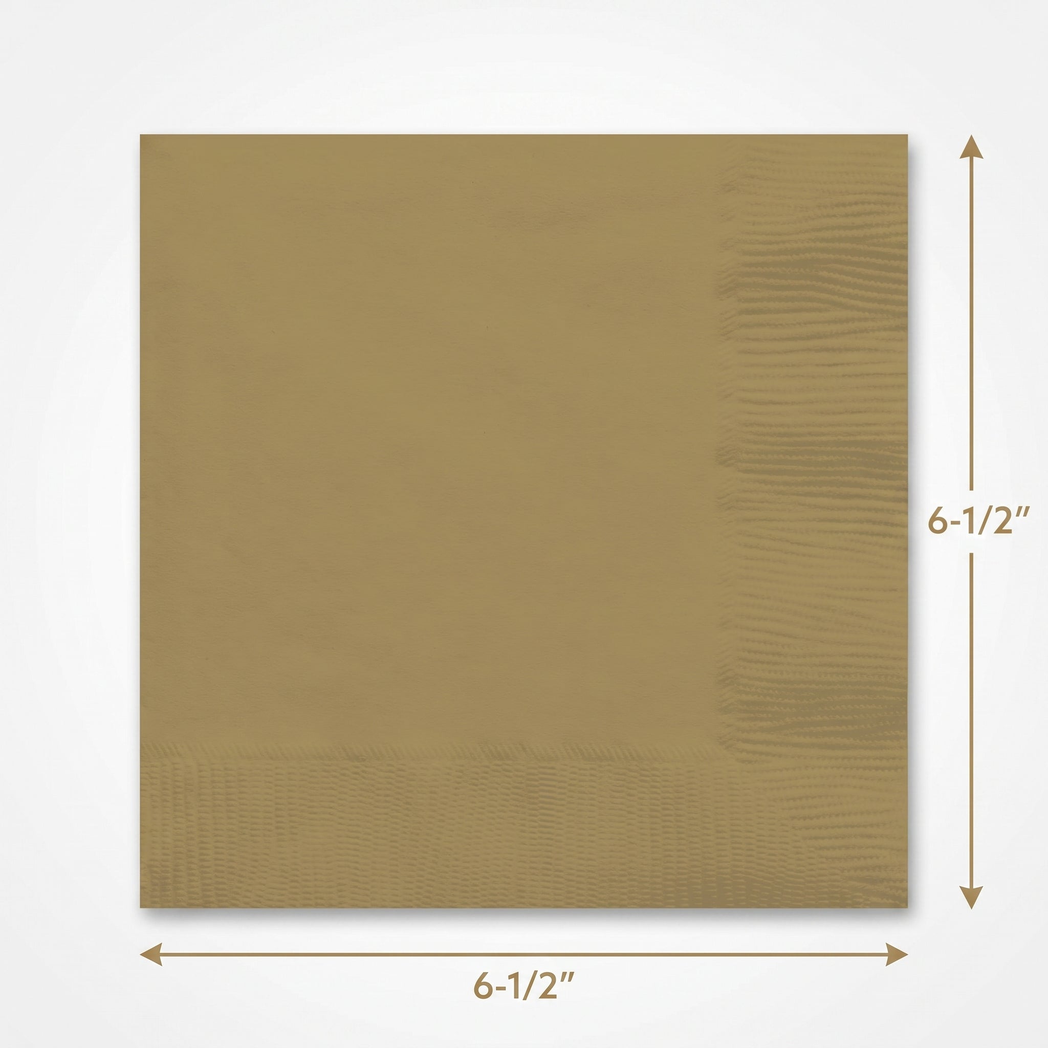 Go Brightly Gold Luncheon Napkins - 6.5 In. X 6.5 In. | 32 Count
