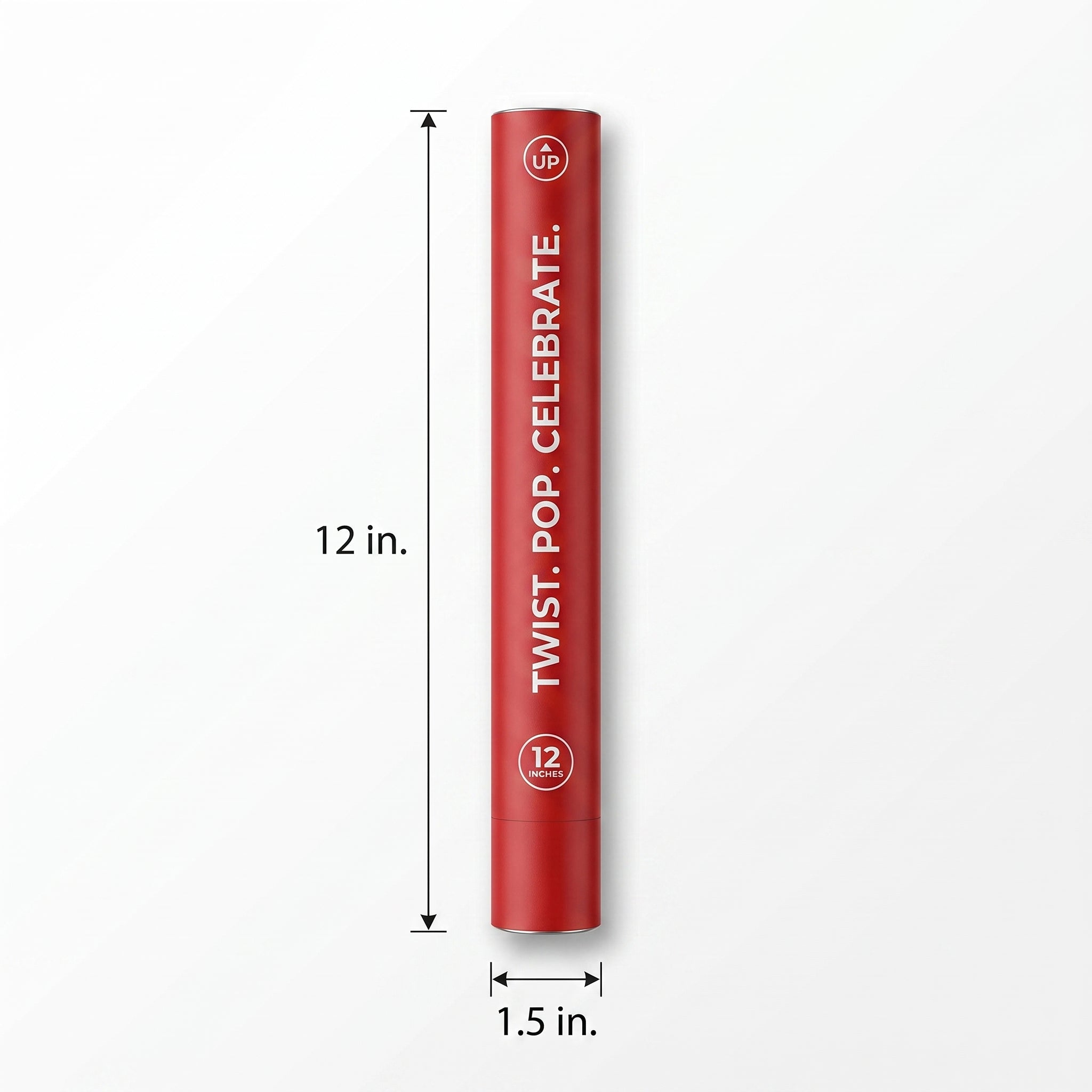 Red Powder Confetti Popper - 12 Inch
