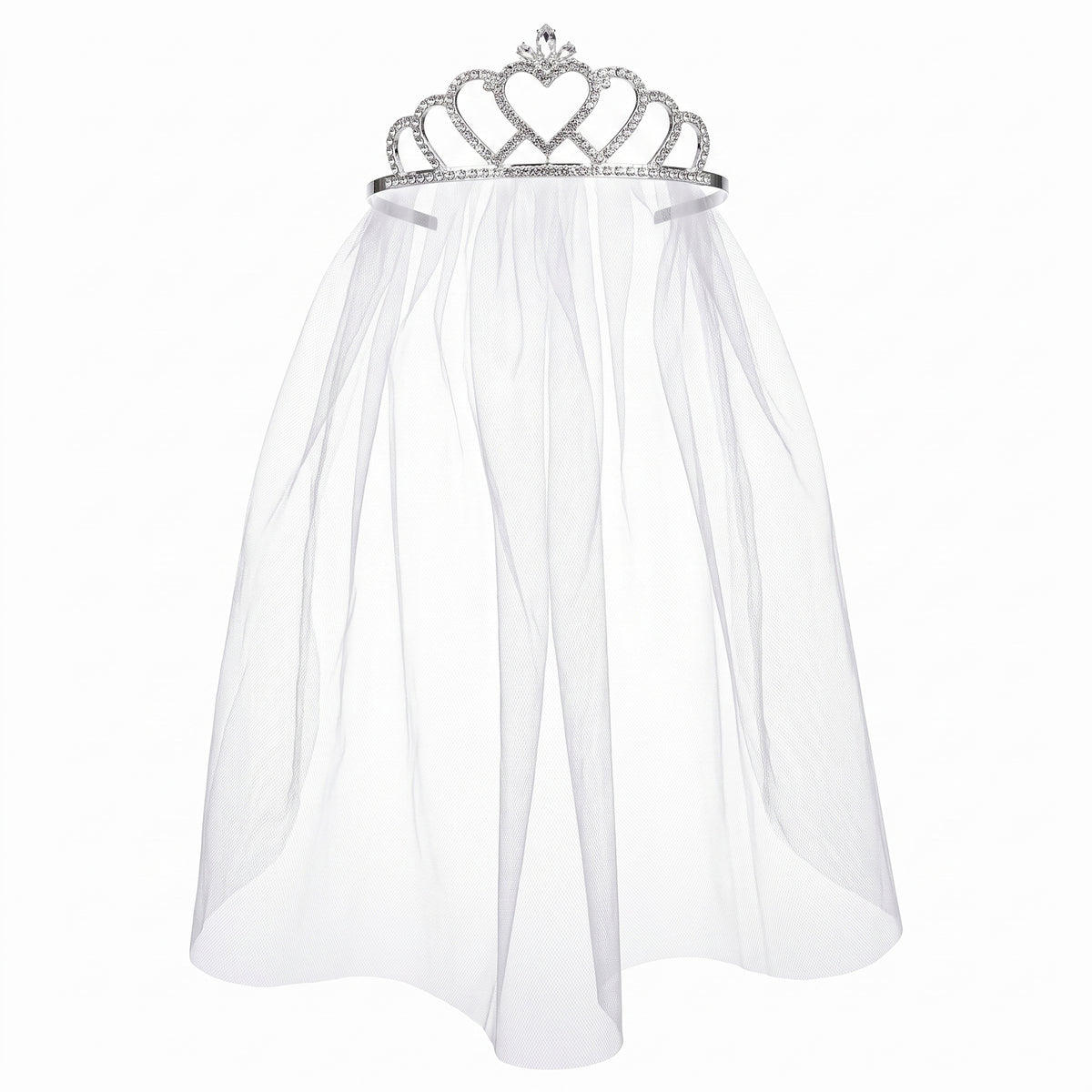 Bridal Tiara with Veil - Elegant Wedding Accessory
