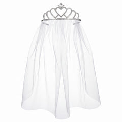 Bridal Tiara with Veil - Elegant Wedding Accessory