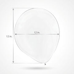 White Pearl Latex Balloons - 12" | 15-Pack