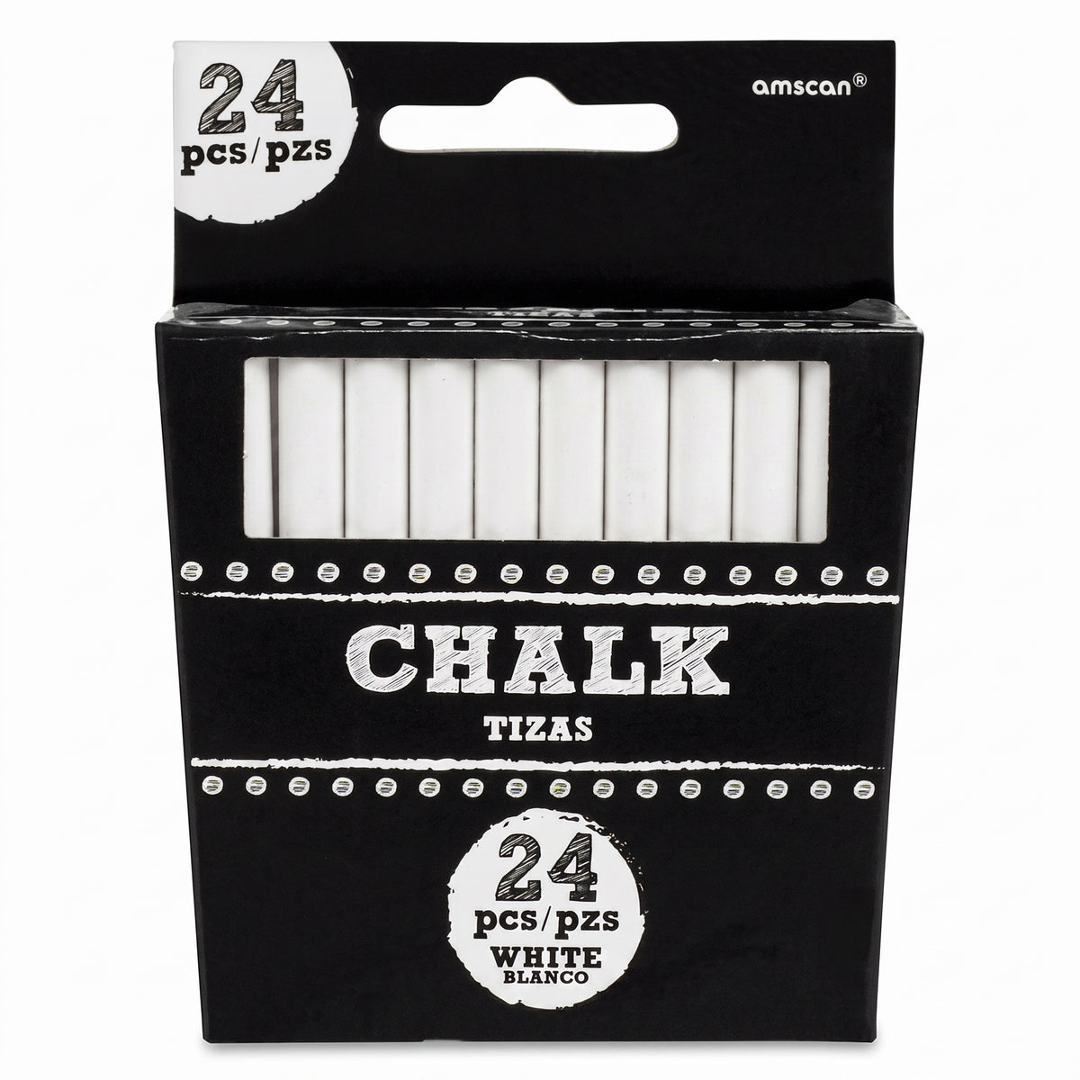 Versatile White Chalk Sticks - Pack of 24