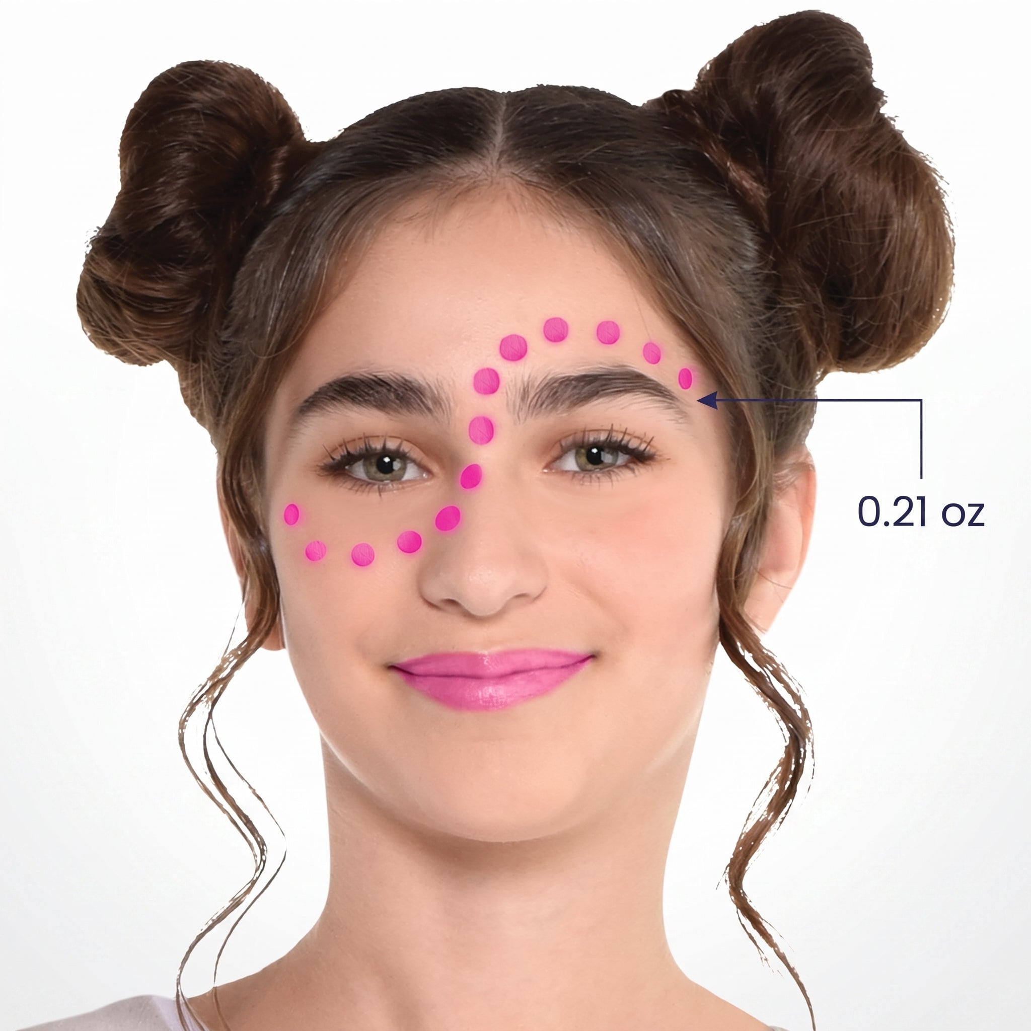 Bright Pink Face Paint Makeup for Team Spirit
