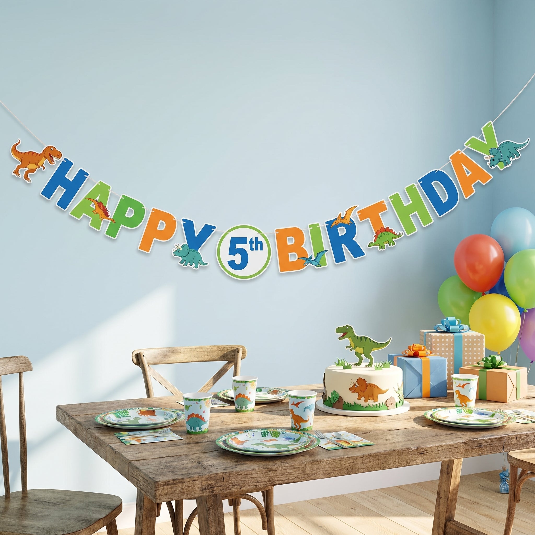 Customizable Dinosaur Birthday Banner