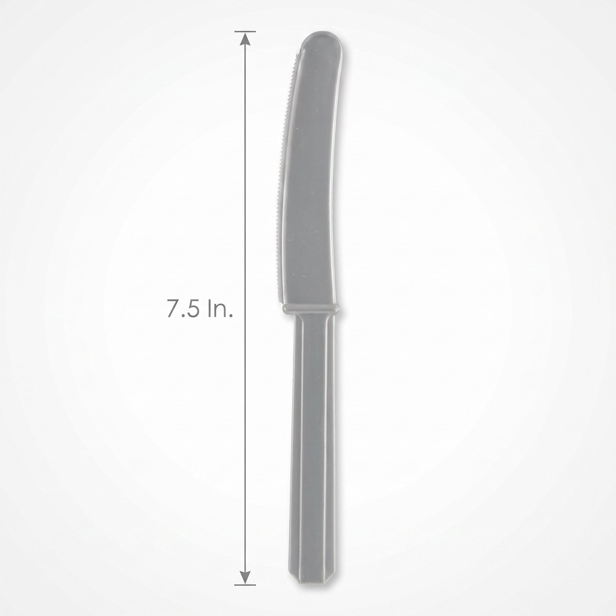 Silver Plastic Economy Knives - 7.5 in.