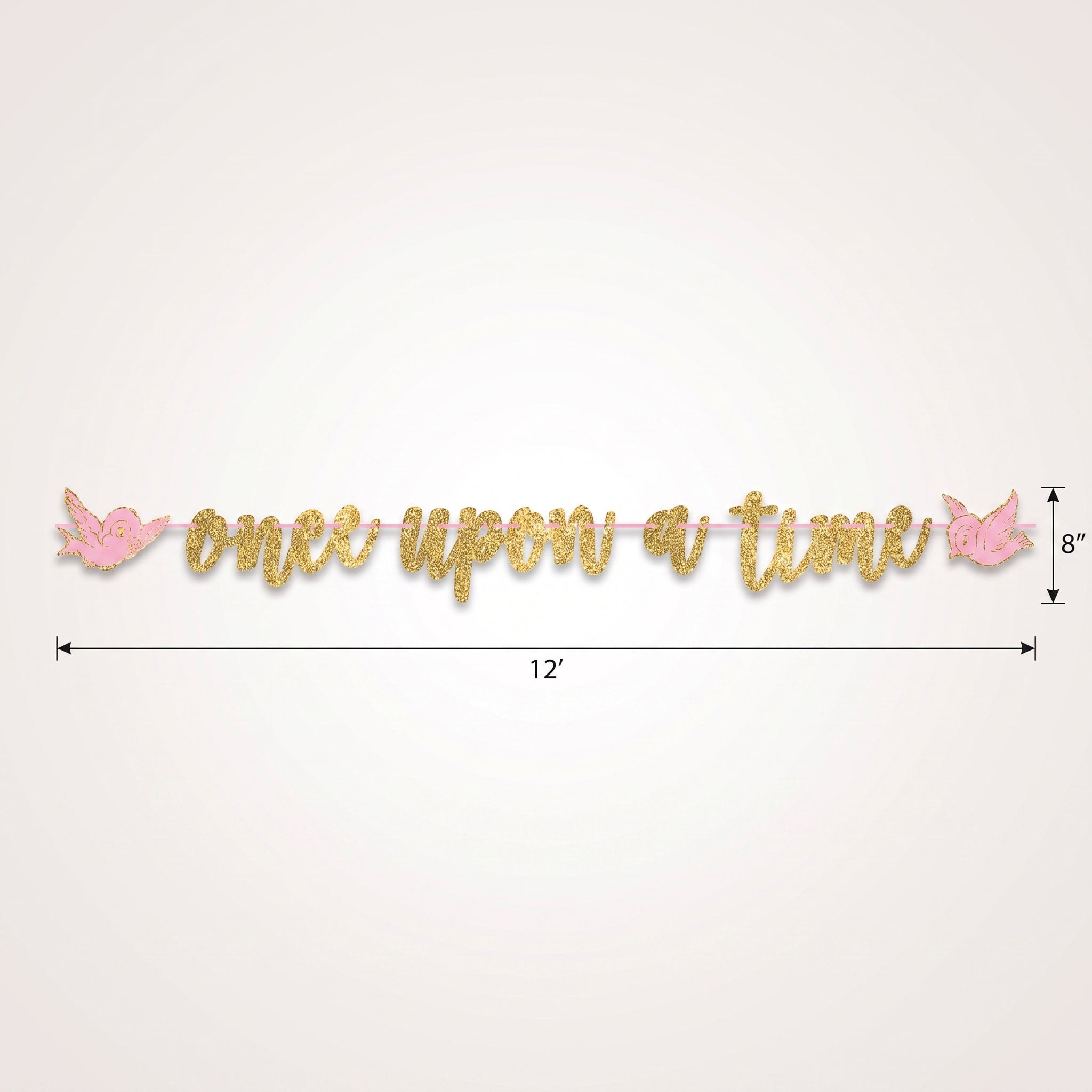 Disney Princess "Once Upon A Time" Glitter Letter Banner