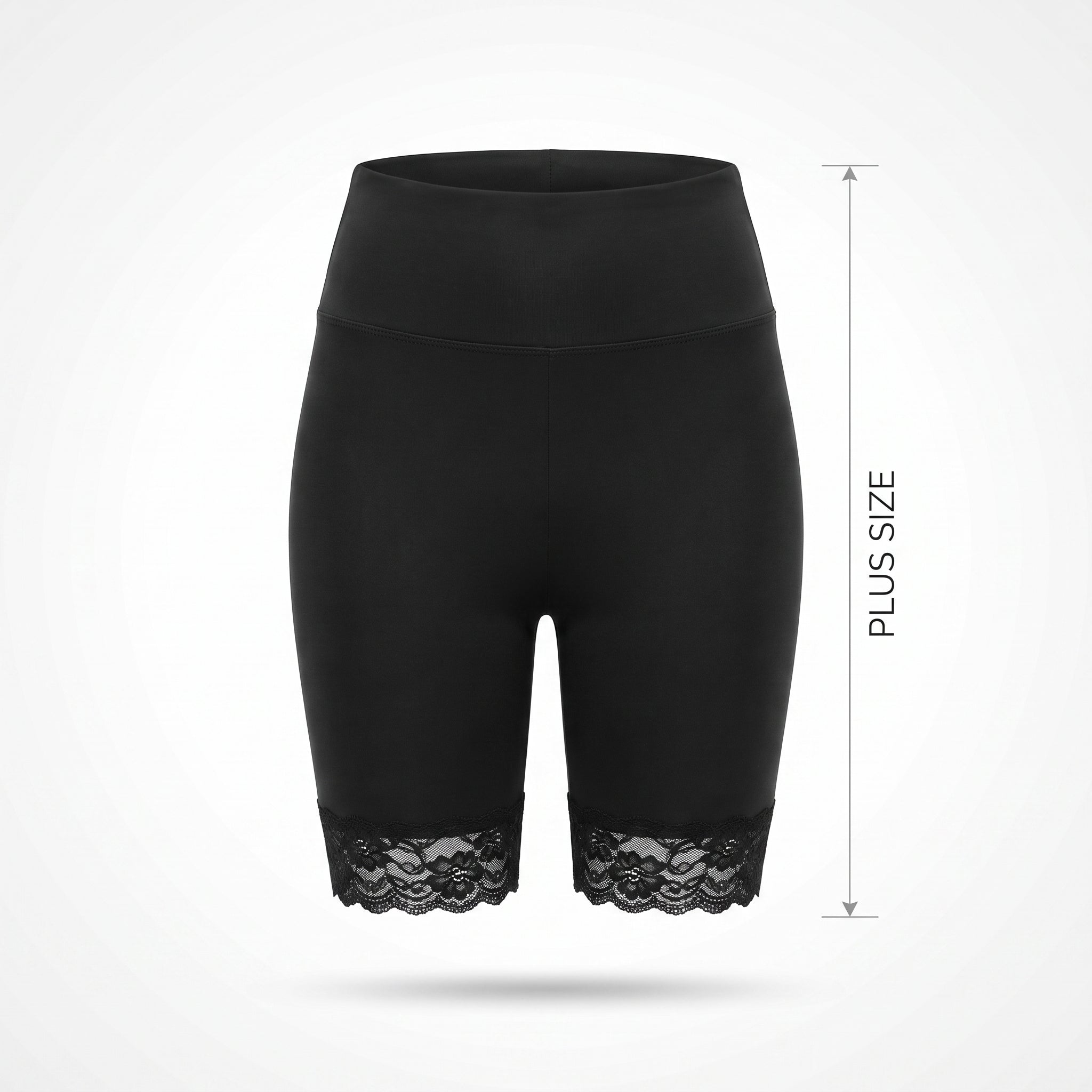 Plus Size Lace Trim Halloween Bike Shorts - Adult Plus