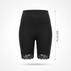 Plus Size Lace Trim Halloween Bike Shorts - Adult Plus