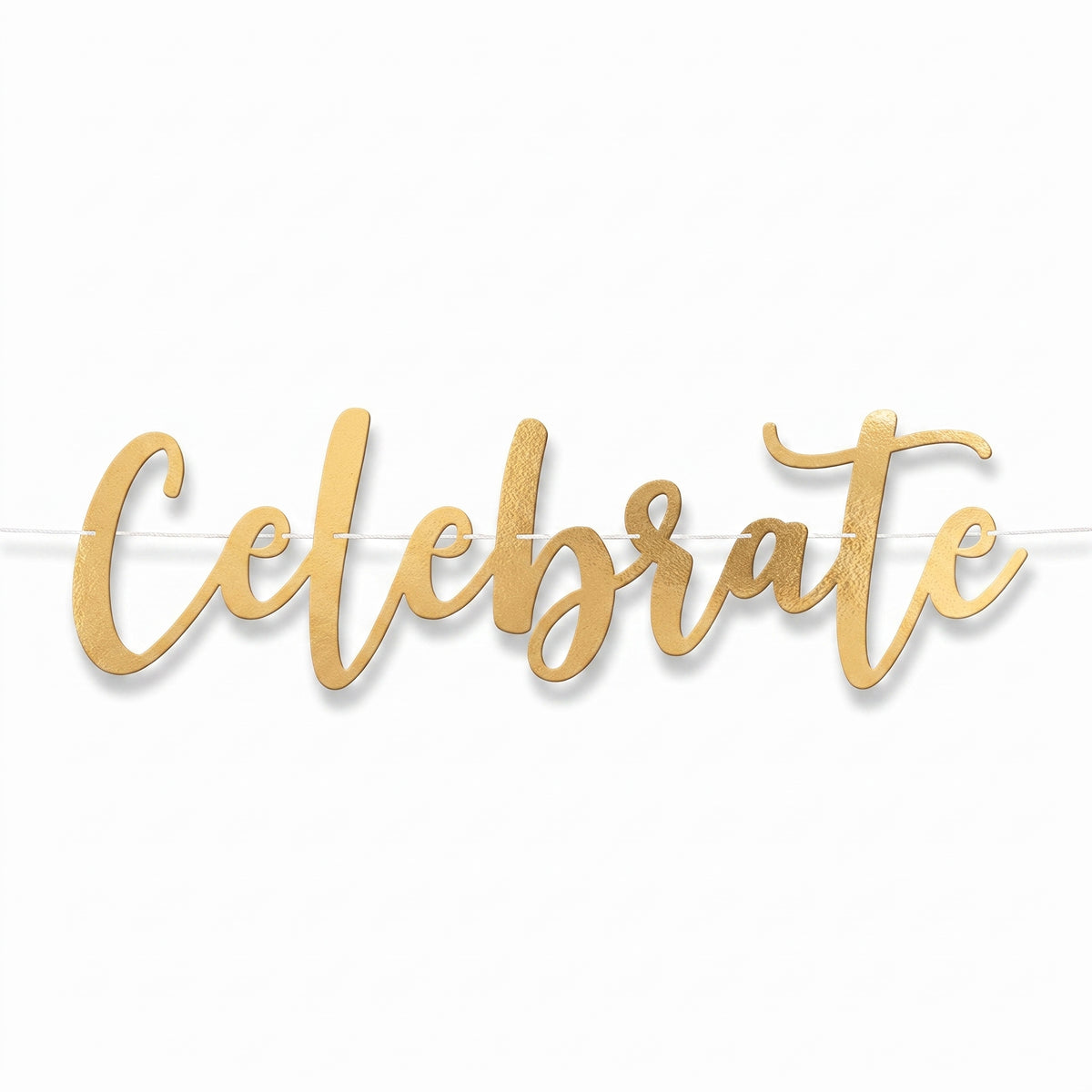 Gold Motif "Celebrate" Banner