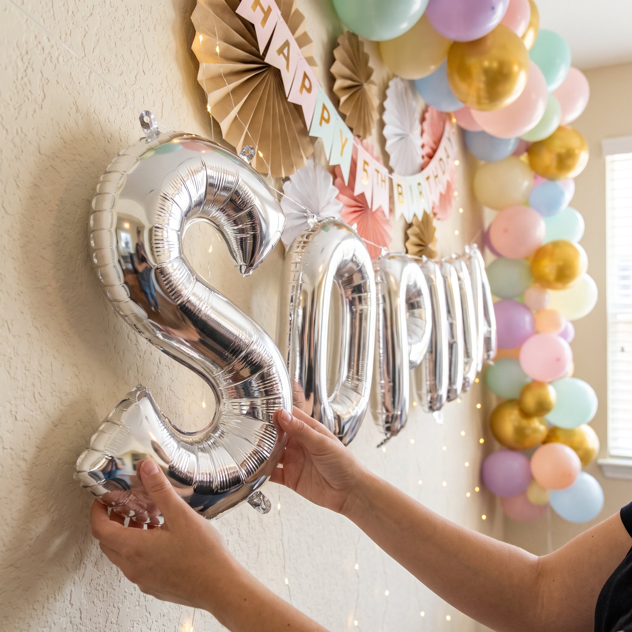 Silver Foil Letter "S" Balloon - Air Filled
