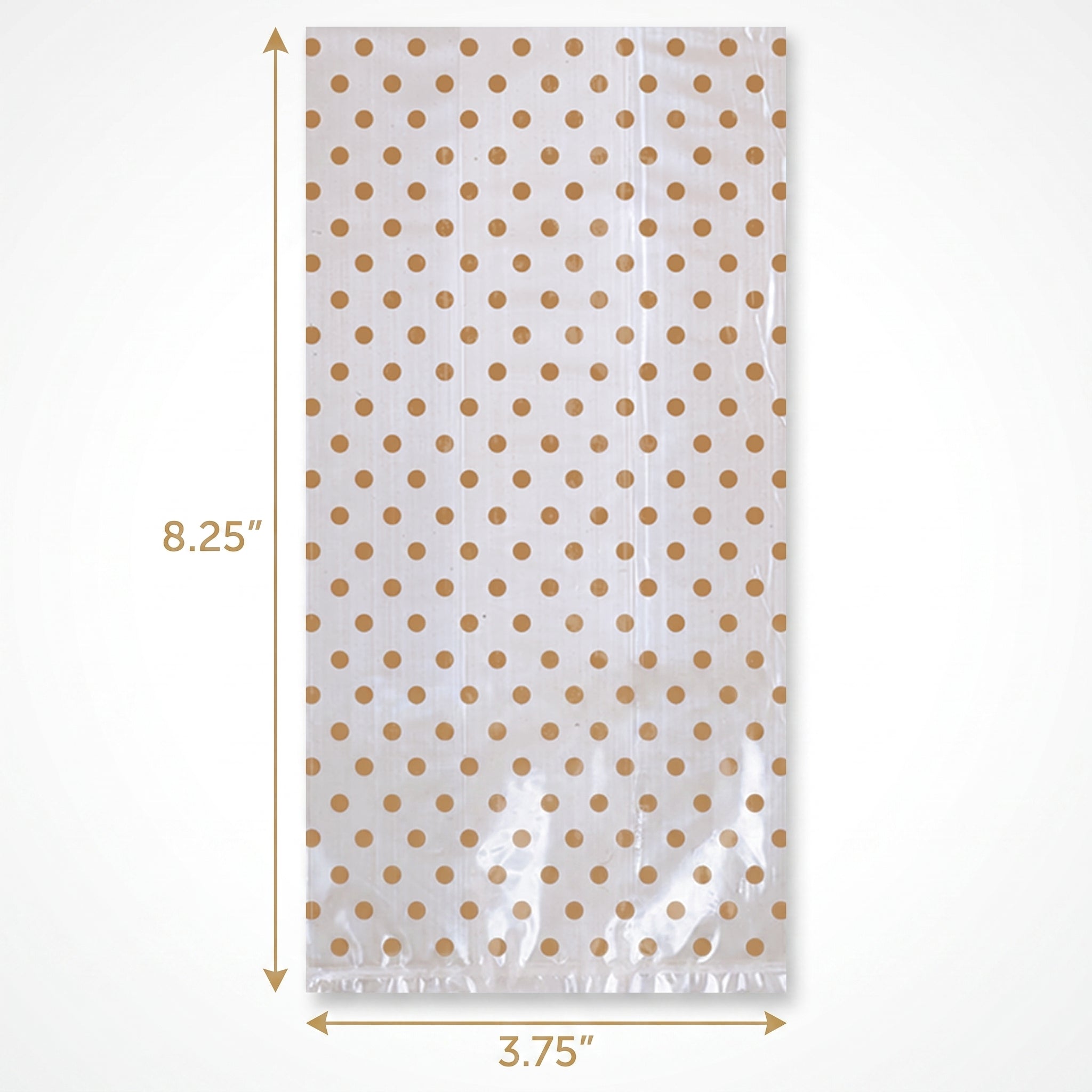 Gold Polka Dot Favor Bags with Bows - 12 Pack