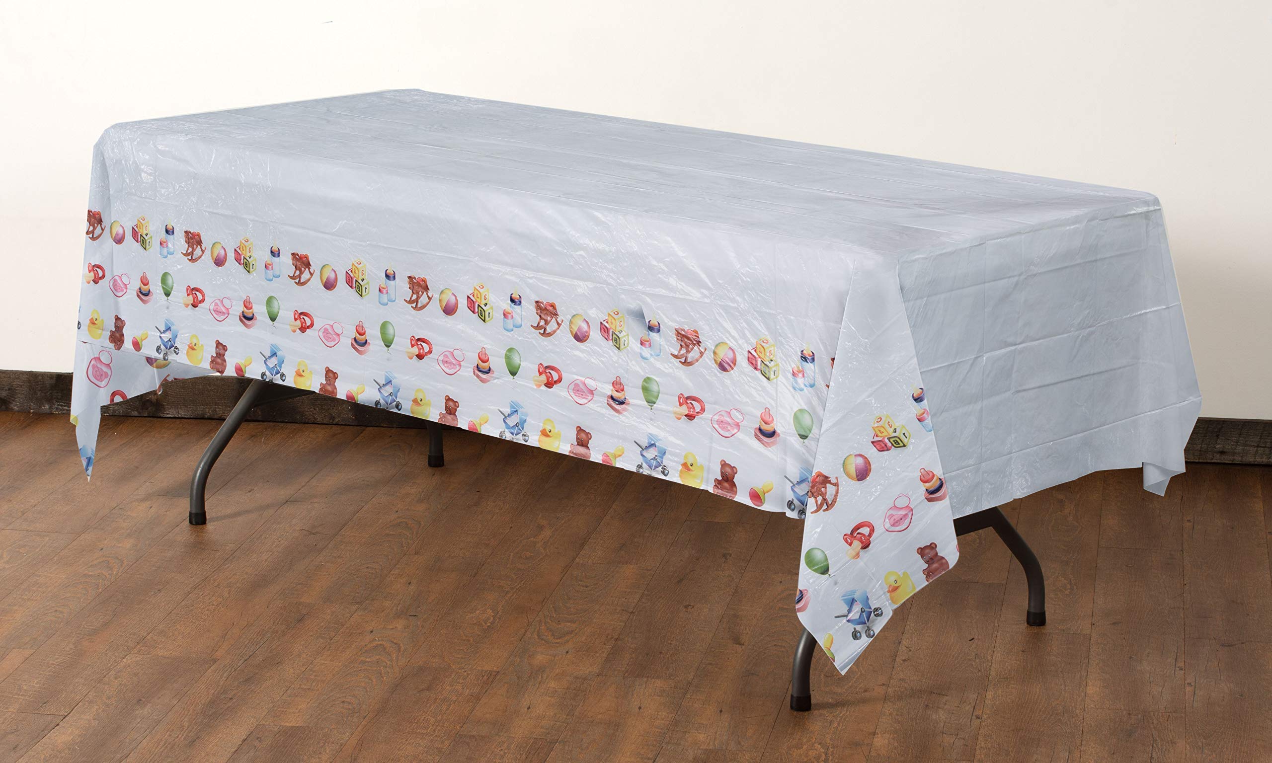 Baby Designs Plastic Table Covers | 12 Pack