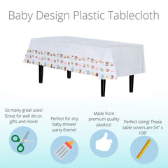 Baby Designs Plastic Table Covers | 12 Pack