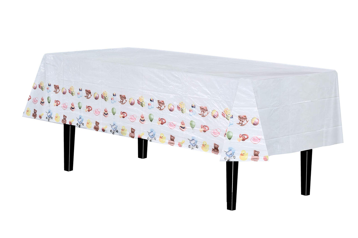 Baby Designs Plastic Table Covers | 12 Pack