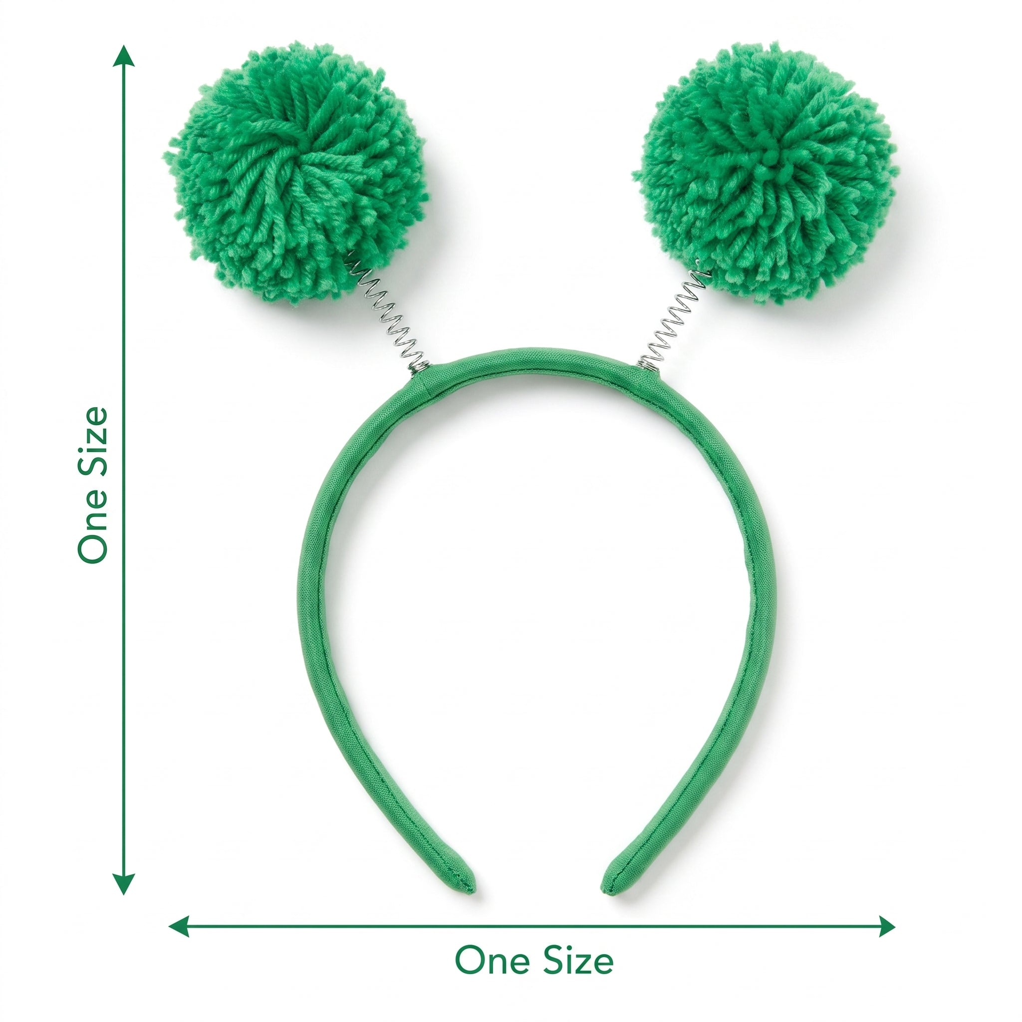 Festive Green Pom Pom Headbopper Headband
