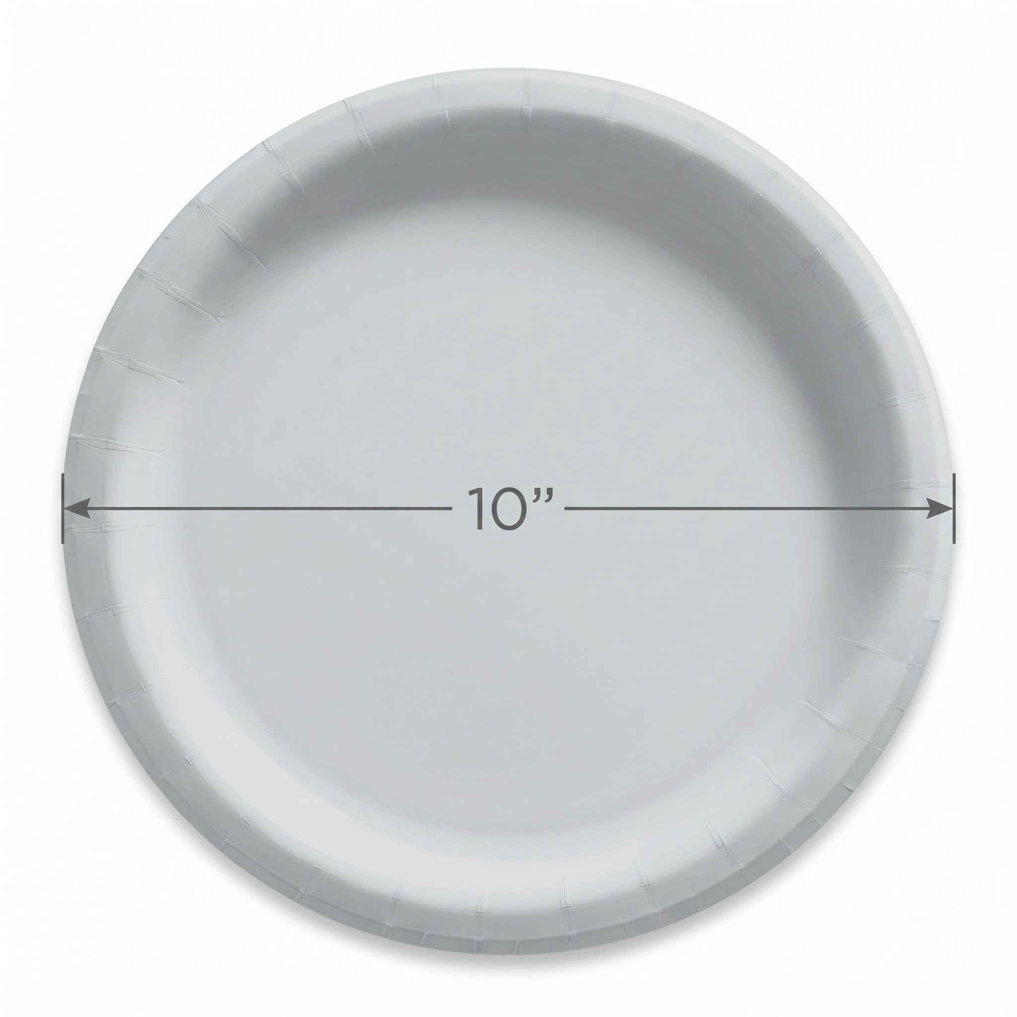 Elegant Silver 10" Round Paper Dinner Plates