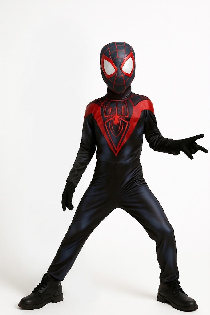 Kids' Marvel Spider-Man Miles Morales Halloween Costume with Mask - Child L (12-14)