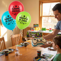 Pixel Party Latex Birthday Balloons