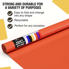 36 x 110' Kraft Paper Roll | Orange