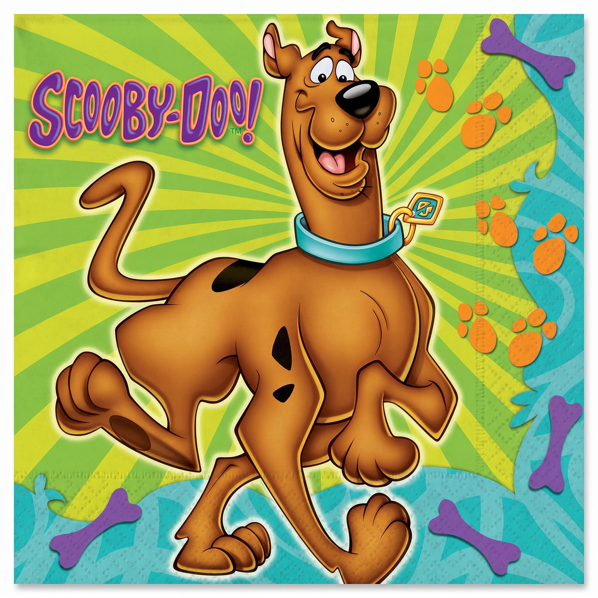 Scooby-Doo Lunch Napkins - 6.5 In. x 6.5 In. - Kids Birthday Party Supplies