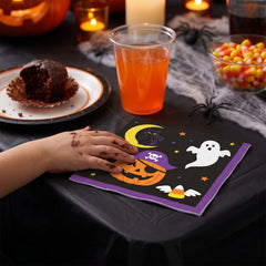Spooky Halloween Printed Beverage Napkins - 5 in. x 5 in. - 2-Ply