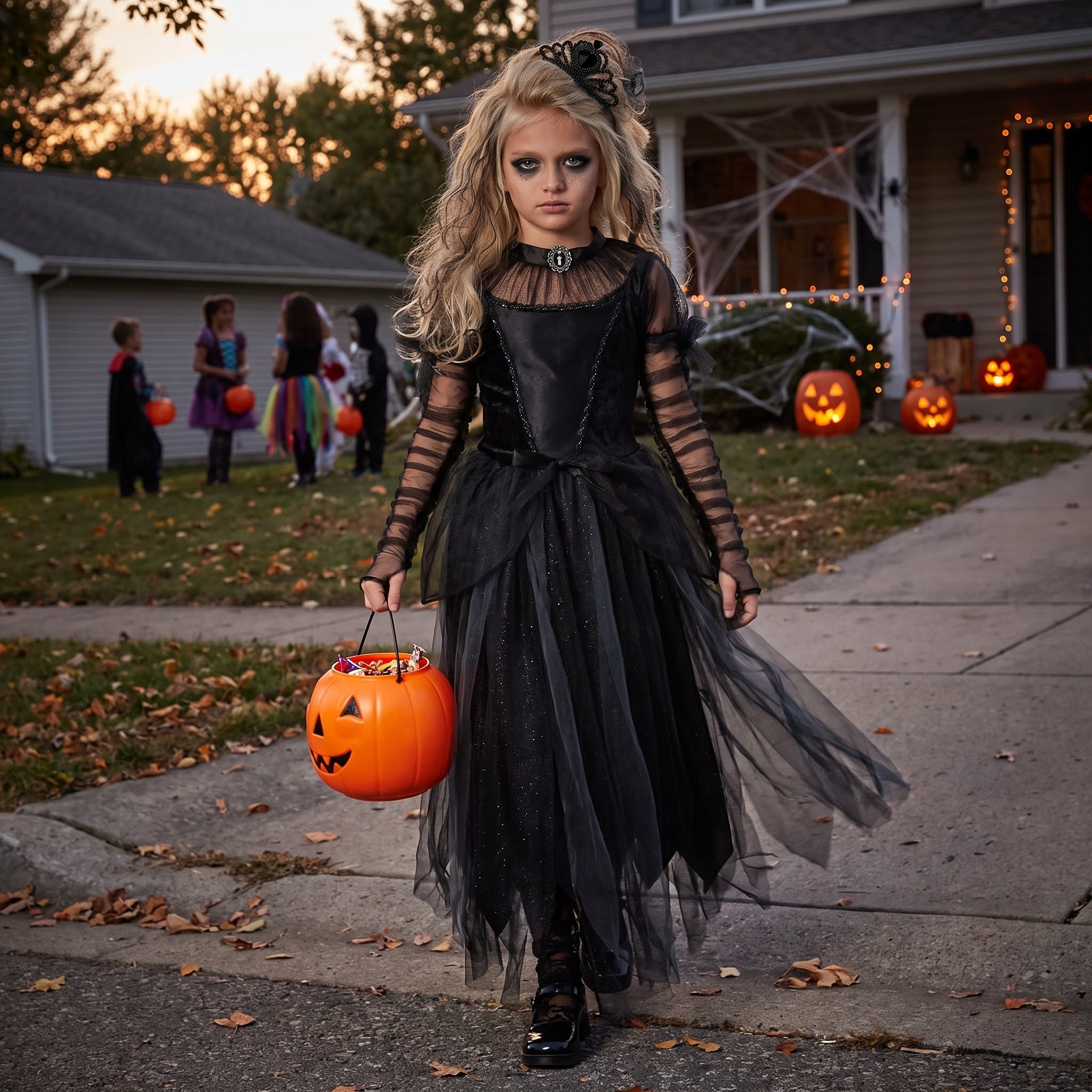 Dark Princess Halloween Costume for Girls - Child S