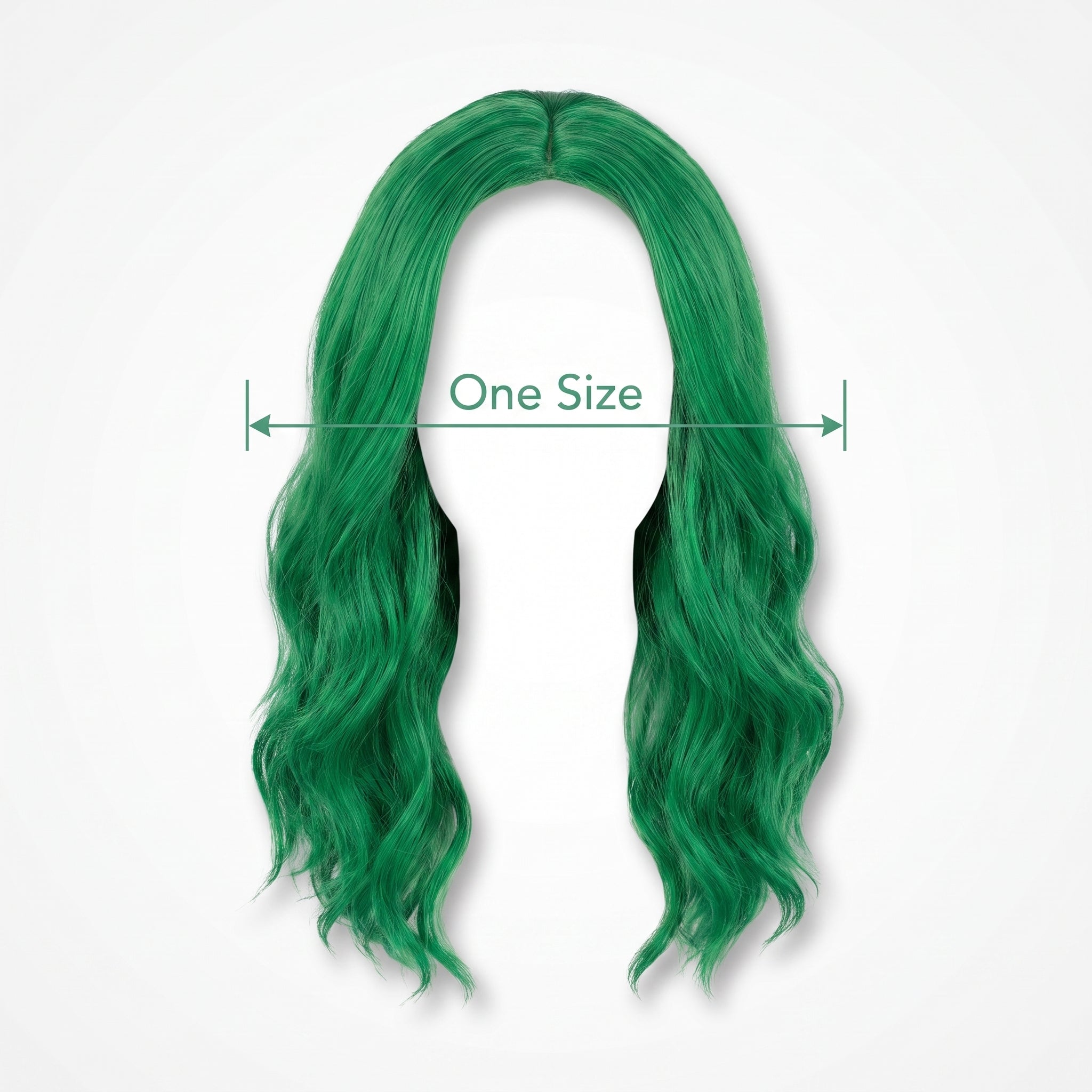 Long Glamorous Festive Green Wig - One Size