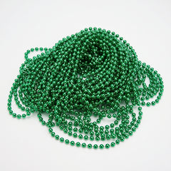 Festive Green Bead Necklaces - 50 Pack