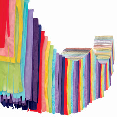 Vibrant Rainbow Ceiling Decoration Garland - 12ft Foil Fringe