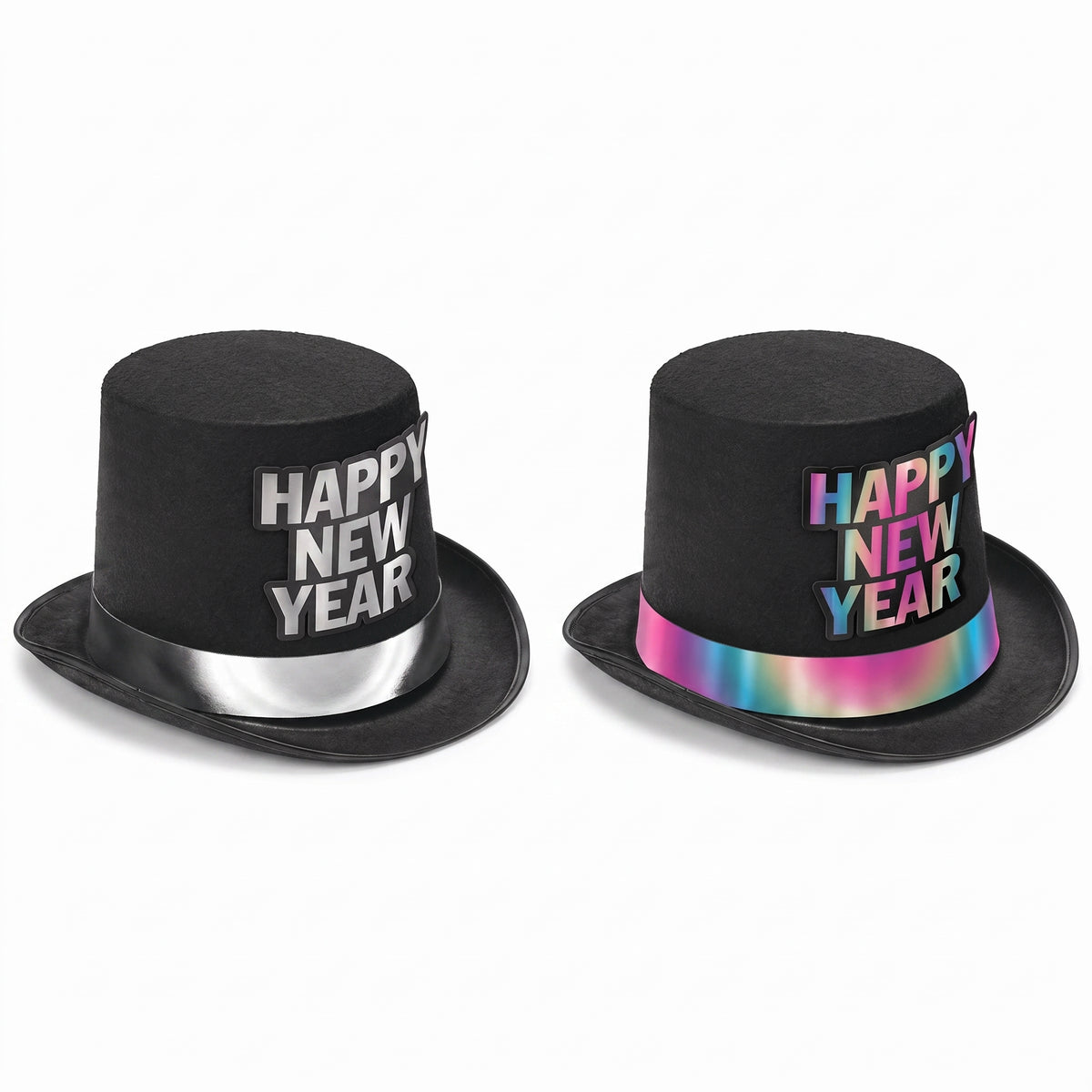Illuminating "Happy New Year" Top Hat - Perfect for New Year's Eve Celebrations