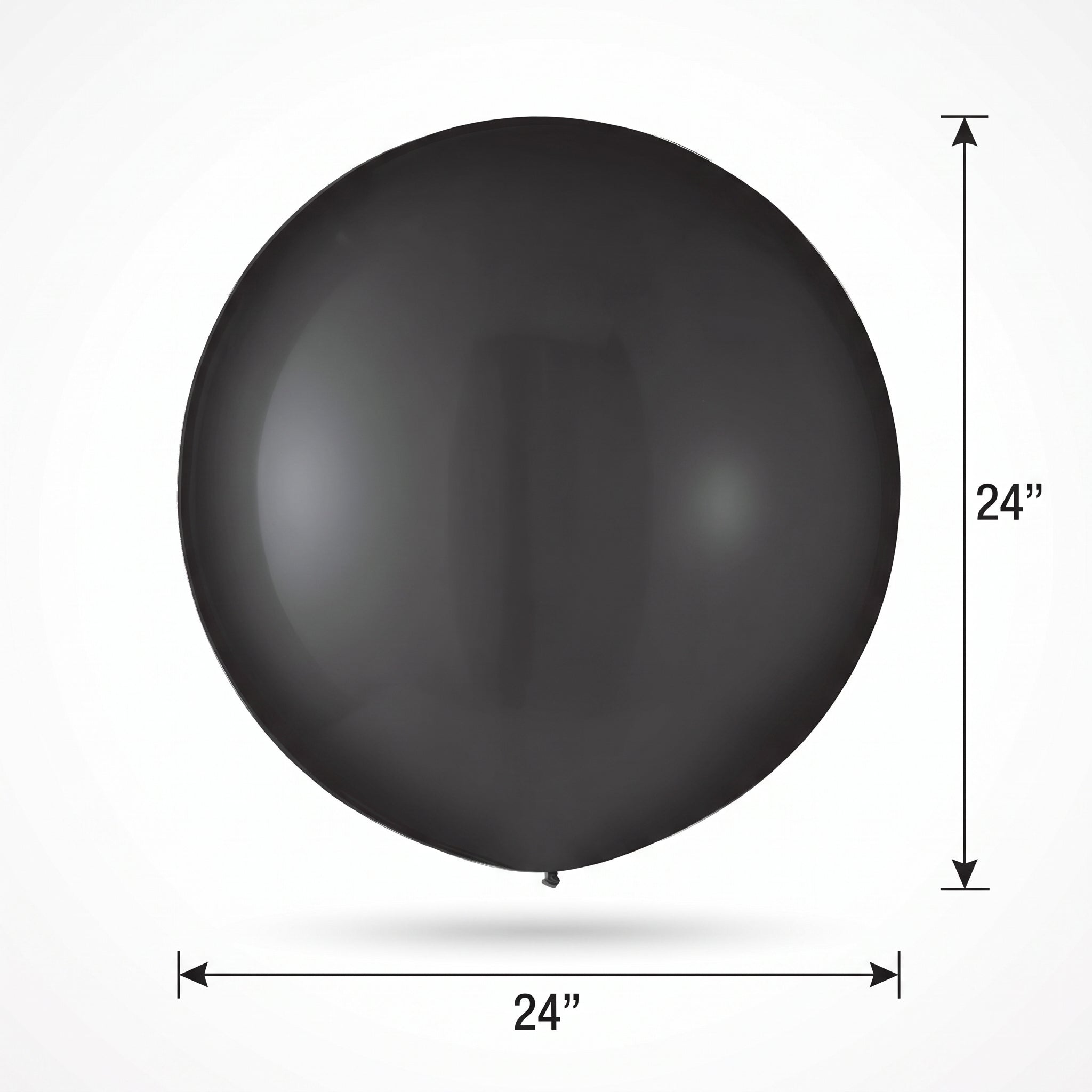 Elegant Black Latex Balloons - 24" (4 Pack)